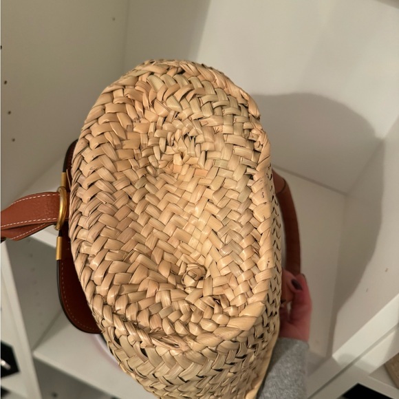 Authentic CHLOE Rafia Brown Woven Tote Bag - Picture 6 of 8
